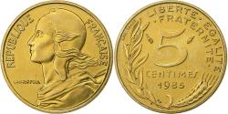 World Coins - France, 5 Centimes, Marianne, 1985, Paris, FDC, Aluminum-Bronze,