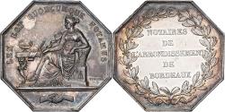 World Coins - France, Token, Notaires de l'Arrondissement de Bordeaux, Silver, Tiolier