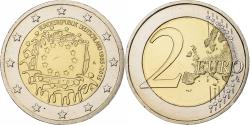World Coins - Germany, 2 Euro, 30 ans du drapeau de l'UE, 2015, Berlin, Bi-Metallic,