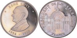 World Coins - France, Medal, René Coty, Président de la République, Politics,