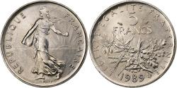 World Coins - France, 5 Francs, Semeuse, 1989, Pessac, Copper-nickel, , Gadoury:771