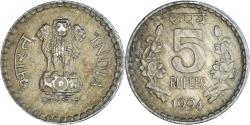 World Coins - Coin, India, 5 Rupees, 1994