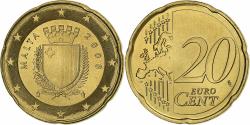 World Coins - Malta, 20 Euro Cent, 2008, Paris, Nordic gold,