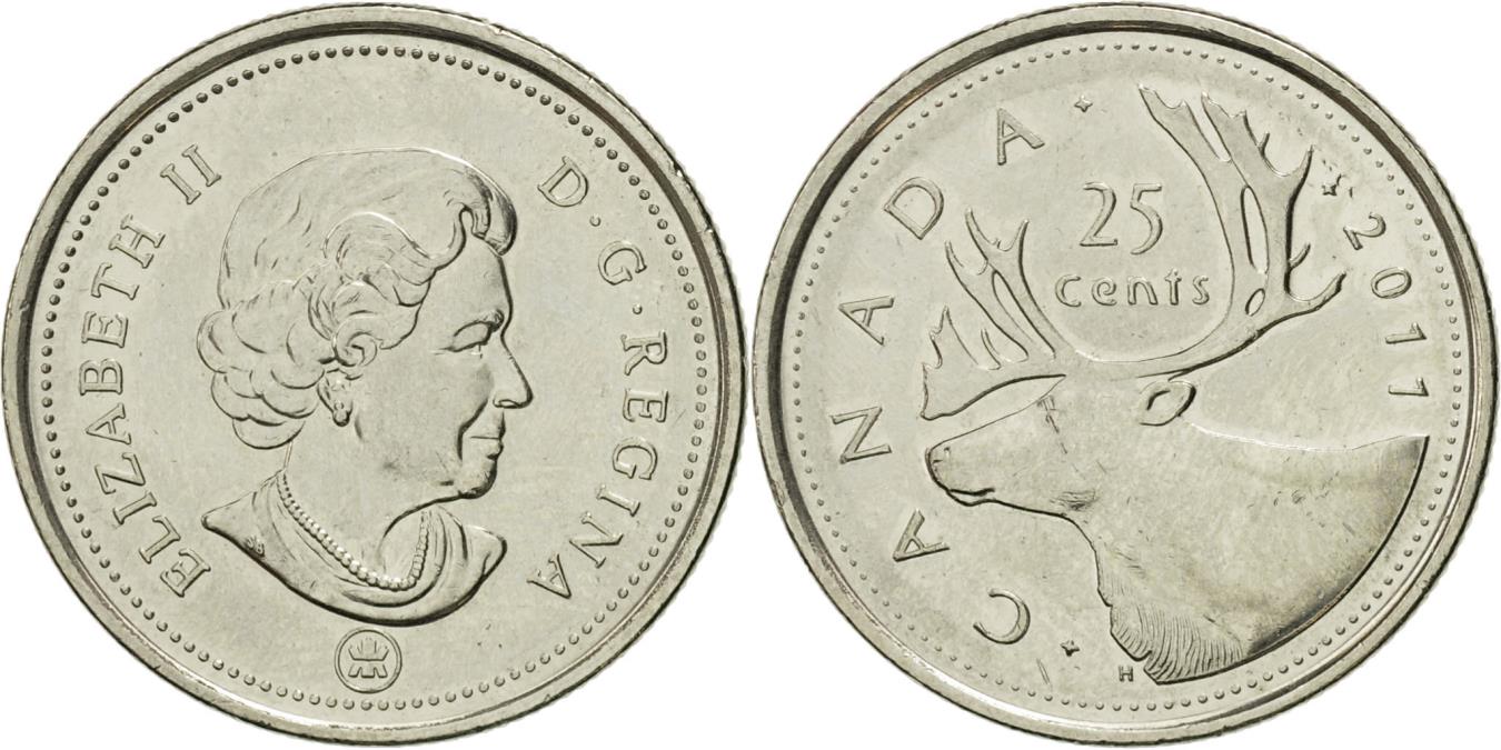 Coin, Canada, Elizabeth II, 25 Cents, 2011, Royal Canadian Mint, Winnipeg