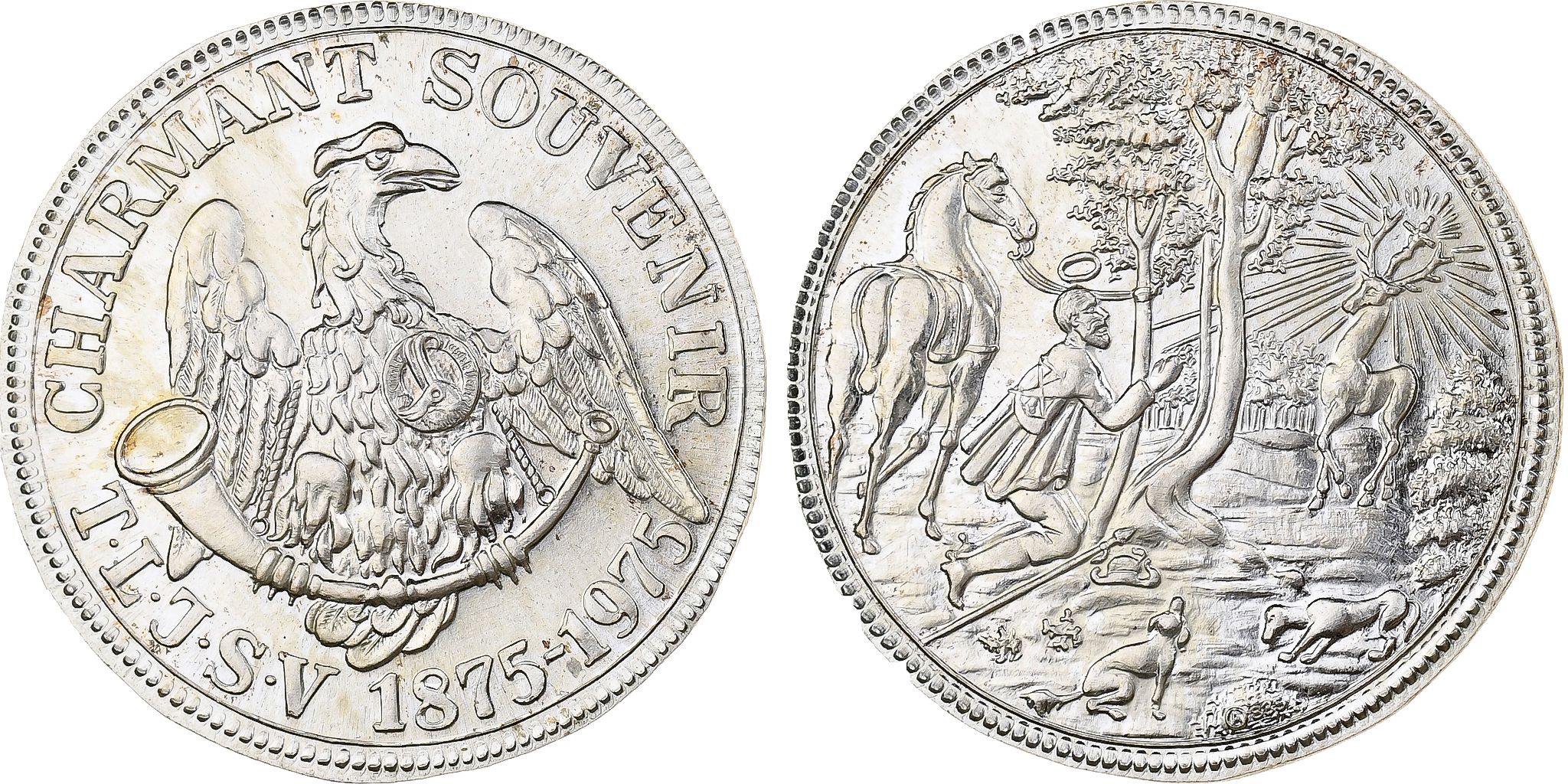 Austria, Medal, 1975, Silver, CHARMANT SOUVENIR, | Tokens & Medals