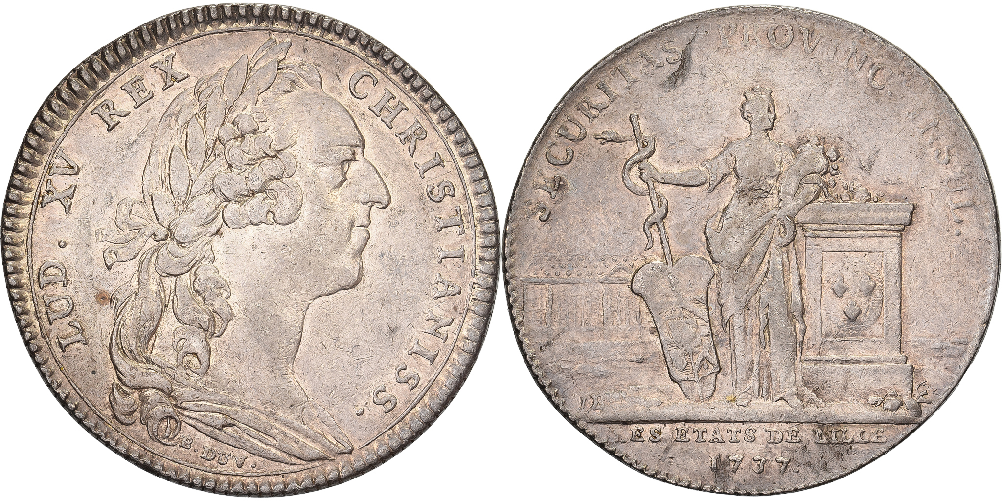 France, Token, Louis XV, États de Lille, 1737, Silver, | Tokens