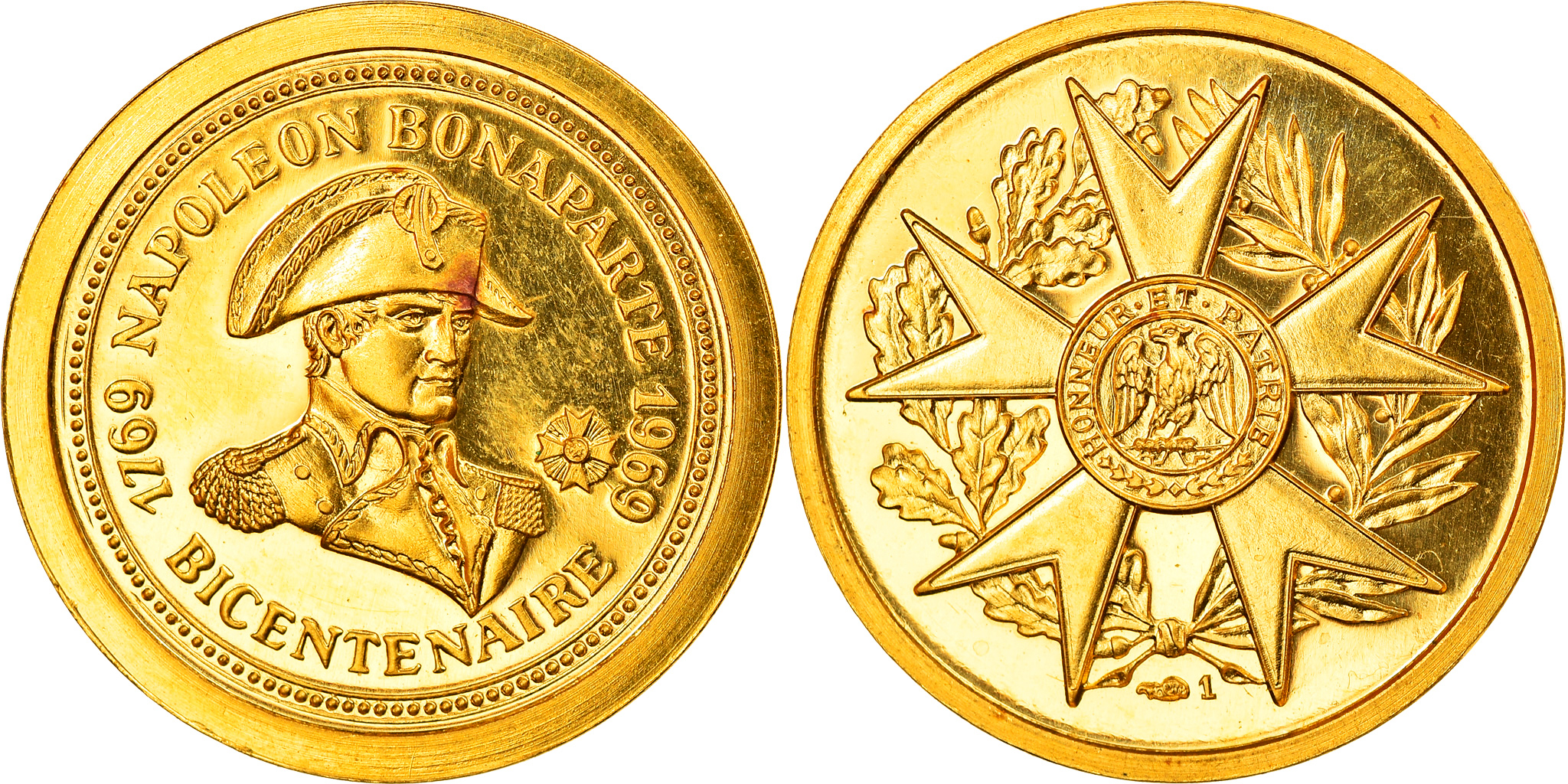 France, Medal, Napoléon Bonaparte, Bicentenaire, History, , Gold