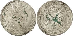 World Coins - Coin, France, Louis XIV, 20 Sols aux insignes, 1/4 Ecu, 1707, Paris,