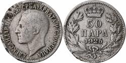 World Coins - Yugoslavia, Alexander I, 50 Para, 1925, Poissy, Nickel-Bronze, , KM:4