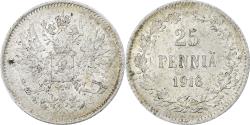 World Coins - Finland, Nicholas II, 25 Penniä, 1916, Helsinki, Silver, , KM:6.2