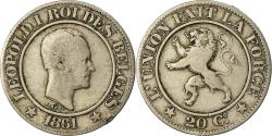 World Coins - Coin, Belgium, Leopold I, 20 Centimes, 1861, , Copper-nickel, KM:20