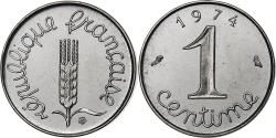 World Coins - France, 1 Centime, Épi, 1974, MDP, série FDC, Stainless Steel,