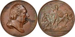 World Coins - France, Medal, Louis XVIII, Politics, Society, War, 1823, Gayrard,