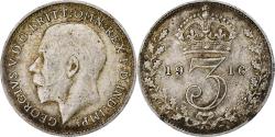 World Coins - Great Britain, George V, 3 Pence, 1916, Silver, , KM:813