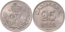 World Coins - Coin, Denmark, 25 Öre, 1959