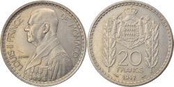 World Coins - Coin, Monaco, Louis II, 20 Francs, Vingt, 1947, Poissy,