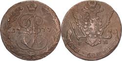 World Coins - Russia, Catherine II, 5 Kopeks, 1777, Ekaterinbourg, Copper, , KM:59.3