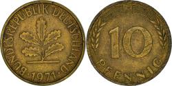 World Coins - Coin, GERMANY - FEDERAL REPUBLIC, 10 Pfennig, 1971, Stuttgart, , Brass