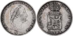 World Coins - Kingdom of Lombardy-Venetia, Franz I, 1/2 Lira, 1822, Milan, Silver,