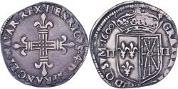 World Coins - France, Henri IV, 1/4 Écu de Navarre, 1600, Saint-Palais, Silver,