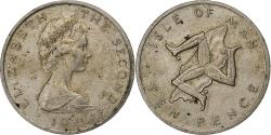 World Coins - Isle of Man, Elizabeth II, 10 Pence, 1976, Pobjoy Mint, Copper-nickel