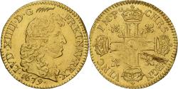 World Coins - France, Louis XIV, 1/2 louis d'or à la tête nue, 1679, Paris, Gold,
