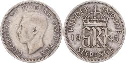 World Coins - Coin, Great Britain, 6 Pence, 1945