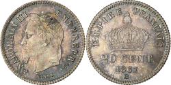World Coins - France, Napoleon III, 20 Centimes, 1867, Strasbourg, Silver,