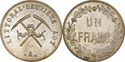 World Coins - token, France, Littoral Deuxième Lot, Franc, Cie. Des Mines, , Silver
