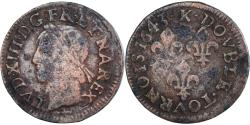 World Coins - Coin, France, Louis XIII, Double tournois de Warin, tête à gauche, Double