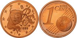 World Coins - France, Euro Cent, Proof, 1999, Monnaie de Paris, Copper Plated Steel