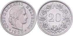 World Coins - Switzerland, 20 Rappen, 1969, Bern, Copper-nickel, , KM:29a