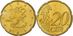 World Coins - Finland, 20 Euro Cent, Proof, 2003, Vantaa, Nordic gold, , KM:102