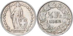 World Coins - Coin, Switzerland, 1/2 Franc, 1952, Bern, , Silver, KM:23