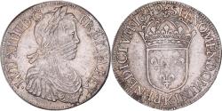 World Coins - France, Louis XIV, Ecu, Écu à la mèche longue, 1649, Bordeaux, Silver