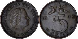 World Coins - Netherlands, Juliana, 5 Cents, 1965, Bronze, , KM:181