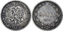World Coins - Coin, Finland, Alexander II, Markka, 1874, Helsinki, , Silver, KM:3.2