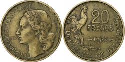 World Coins - France, 20 Francs, Guiraud, 1953, Paris, Cupro-Aluminium,