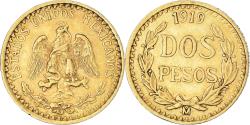 World Coins - Coin, Mexico, 2 Pesos, 1919, Mexico City, , Gold, KM:461