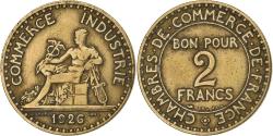 World Coins - France, 2 Francs, Chambre de commerce, 1926, Paris, Aluminum-Bronze,