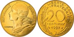 World Coins - France, 20 Centimes, Marianne, 1997, MDP, Proof, Bronze-Aluminium,