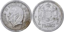 World Coins - Monaco, Louis II, 2 Francs, 1943, Paris, Aluminum, , KM:121