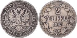 World Coins - Coin, Finland, Alexander II, 2 Markkaa, 1865, Helsinki, , Silver