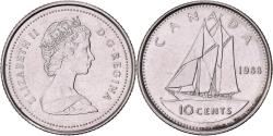 World Coins - Canada, Elizabeth II, 10 Cents, 1988, Royal Canadian Mint, Nickel,