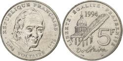 World Coins - France, 5 Francs, Voltaire, 1994, Paris, Nickel, , Gadoury:775, KM:1063