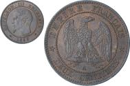 World Coins - France, Napoleon III, 2 Centimes, 1855, Paris, ancre, , Bronze