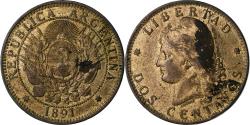 World Coins - Argentina, 2 Centavos, 1891, Bronze, , KM:33