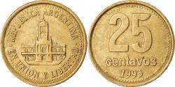 World Coins - Coin, Argentina, 25 Centavos, 1993, , Aluminum-Bronze, KM:110.2
