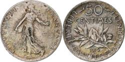 World Coins - France, Semeuse, 50 Centimes, 1916, Paris, , Silver, KM:854