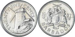 World Coins - Coin, Barbados, 25 Cents, 1987